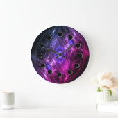 Futuristisch Abstract Paars en roze wandklok (Huis)