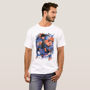 Futuristisch Anime Streetwear Karakter met Elektri T-shirt
