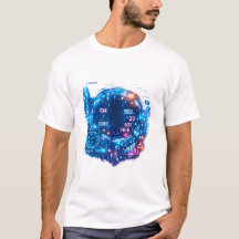 Futuristisch astronautentechnologie T-shirt voor m
