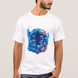 Futuristisch astronautentechnologie T-shirt voor m