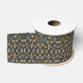 Futuristisch bladpatroon grosgrain lint (Spoel)