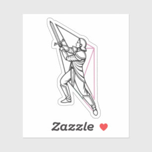 Futuristisch bladwijzer Slanke metalen onderdelen Sticker