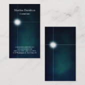 Futuristisch blauw uniek creatief visitekaartje (Voorkant / Achterkant)