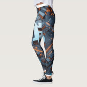 Futuristisch Blockchain-netwerk: een digitaal web Leggings (Links)