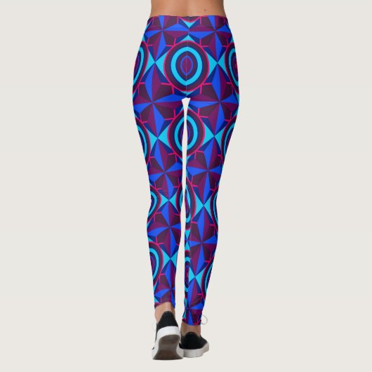 futuristisch caleidoscooprooster leggings (Achterkant)