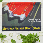 FUTURISTISCH CAR-ONTWERP VANAF DE jaren '50 Theedoek (Gevouwen)