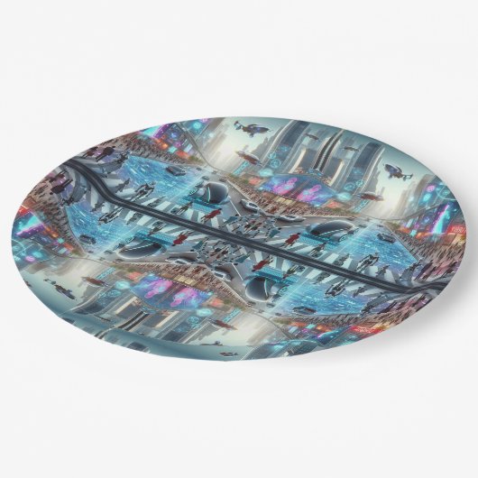 Futuristisch City Paper Bord (Gekanteld)