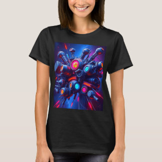 Futuristisch Cyber Tech T-shirt