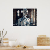 Futuristisch cyborg-poster poster (Keuken)