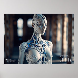 Futuristisch cyborg-poster poster