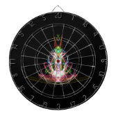 Futuristisch Dartboard met Neon Lights Dartbord (Voorkant)