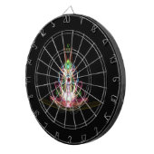 Futuristisch Dartboard met Neon Lights Dartbord (Voorkant Rechts)