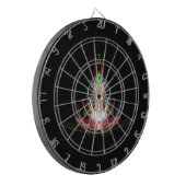 Futuristisch Dartboard met Neon Lights Dartbord (Voorkant Links)