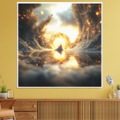 Futuristisch digitaal kunstwerk voor moderne ruimt canvas afdruk (Insitu (Woonkamer))