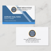 Futuristisch dynamisch, kleurrijk, oplopend opstar visitekaartje (Voorkant / Achterkant)