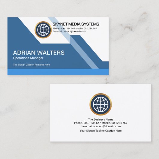 Futuristisch dynamisch, kleurrijk, oplopend opstar visitekaartje (Voorkant / Achterkant)