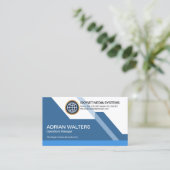 Futuristisch dynamisch, kleurrijk, oplopend opstar visitekaartje (Staand voorkant)