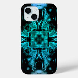 Futuristisch Elektrisch Plasma Fractal Design iPhone 15 Case