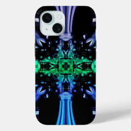 Futuristisch Elektrisch Plasma Fractal Design iPhone 15 Case