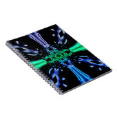 Futuristisch Elektrisch Plasma Fractal Design Notitieboek (Rechterzijde)