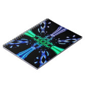 Futuristisch Elektrisch Plasma Fractal Design Notitieboek (Linkerzijde)