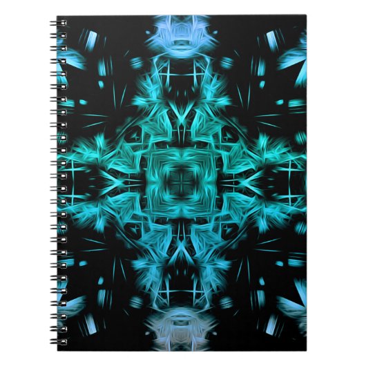 Futuristisch Elektrisch Plasma Fractal Ontwerp Notitieboek (Voorkant)