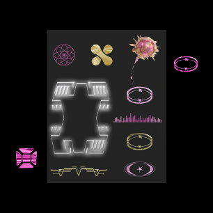 Futuristisch Element Scrapbook Embellishments
