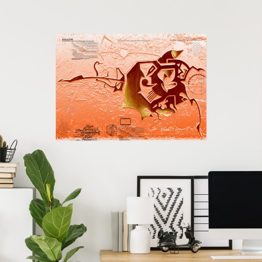 Futuristisch Evo-Poster afdrukken Geoptimaliseerd Poster (Thuiskantoor)