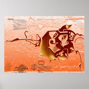 Futuristisch Evo-Poster afdrukken Geoptimaliseerd Poster