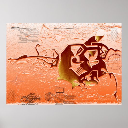 Futuristisch Evo-Poster afdrukken Geoptimaliseerd Poster (Voorkant)