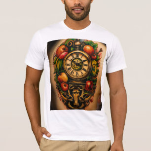 futuristisch fijnlijn vleugel tattoo t-shirt ontwe