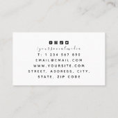 Futuristisch gebouw moderne architect minimalistis visitekaartje (Achterkant)