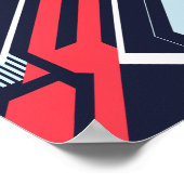 futuristisch geometrisch abstract ontwerp poster (Hoek)