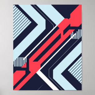 futuristisch geometrisch abstract ontwerp poster