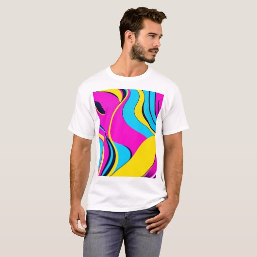 Futuristisch geometrisch Abstract T-shirt Design (Voorkant volledig)