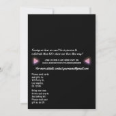 Futuristisch geometrisch virtueel verjaardagsfeest kaart (Achterkant)
