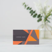 Futuristisch Geometrisch Visitekaartje (Staand voorkant)