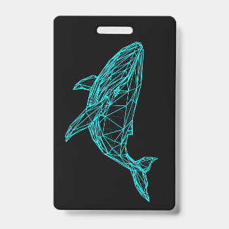Futuristisch Geometrisch Walvis Badge