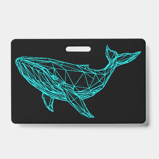 Futuristisch Geometrisch Walvis Badge (Voorzijde)