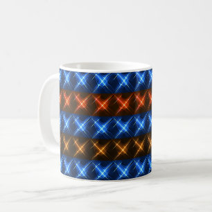 Futuristisch gloeiend sterrenpatroon koffiemok