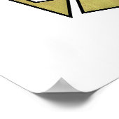 Futuristisch Goud Zwart Geometrisch Cybernetisch A Poster (Hoek)