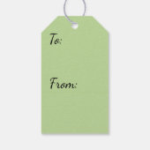 Futuristisch groen bladpatroon cadeaulabel (Achterkant)
