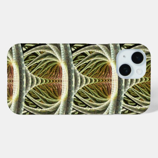 Futuristisch groen, wit en Sinaasappel Abstract Case-Mate iPhone Case (Achterkant (horizontaal))