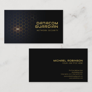 Futuristisch Hexagonal Pattern Hitech Modern Visitekaartje
