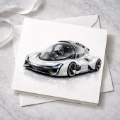 Futuristisch hightech conceptaut ontwerp print kaart
