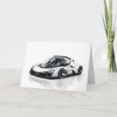 Futuristisch hightech conceptaut ontwerp print kaart (Voorkant)