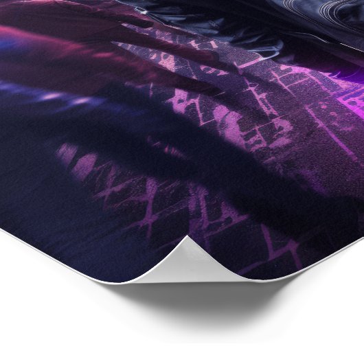 Futuristisch Hooded Vrouw Cyberpunk Poster - A Vis (Hoek)