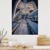Futuristisch hoogsnelheidsstation poster (Keuken)