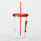 Futuristisch Lijst met Samurai Jack-teken op drie  Acryl Drinkbeker (Rechts)