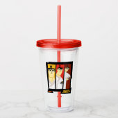 Futuristisch Lijst met Samurai Jack-teken op drie  Acryl Drinkbeker (Voorkant)